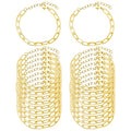tiggell 20pcs Chain Bracelets Kit Alloy Link with Lobster Clasps for Christmas DIY Women Jewelry Findings Bracelet Making (Gold) - color: Gold