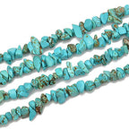 PLTbeads 5-8mm Natral Healing Gemstone Waist Bracelets Necklace Kit Irregular Stone DIY Crafts Design Jewelry Making 1 Strand per Bag Approxi 34 inch (Green Turquoise Chips) - color: Green Turquoise Chips