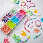 Rainbow Loom: Beadmoji Mini Combo - DIY Rubber Band & Bead Bracelet Kit - Includes 1800 Bands & 260 Beads, Design & Create, Ages 7+