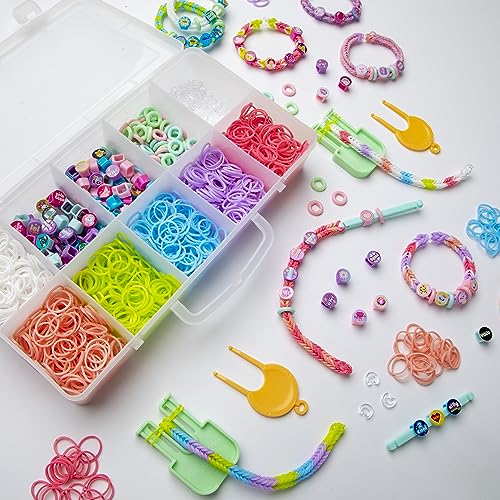 Rainbow Loom: Beadmoji Mini Combo - DIY Rubber Band & Bead Bracelet Kit - Includes 1800 Bands & 260 Beads, Design & Create, Ages 7+