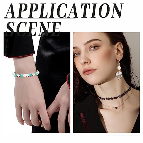 SUNNYCLUE 1 Box 200Pcs White Cross Beads Synthetic Turquoise Tiny Small Cross Beads Semi Precious Stone Bead Easter Holiday Beads for Jewelry Making Kit Adult Women Bracelets 8x10mm - color: 200Pcs 8x10mm Tiny White Cross Beads