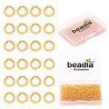 BEADIA 18K Gold Plated Jump Rings Non Tarnish 3mm 1200pcs for Jewelry Making Findings - color: Gold, size: 0.5x3mm