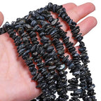 Chip Shells, 260pcs 5-8mm Irregular Beads with Holes, Black Shell & Onyx Chip Beads for Jewelry Making - color: Black