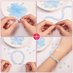 UR URLIFEHALL 100 Pcs Light Sky Blue Spray Painted Glass Star Beads for Earring Bracelet Necklace Jewelry DIY Craft Making - color: 100pcs-8x8.5x4mm-light sky blue star glass beads