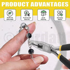 Mardatt 1587Pcs Jewelry Making Supplies Kit Includes Jewelry Pliers, Jewelry Wires, Jewelry Making Silver Charms, Chains, Jump Ring Opener and Tweezers Jewelry Accessories for Jewelry Repair - size: No.3-1587Pcs