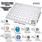 FUNSHOWCASE Cabochon Gem Silicone Mold 2 Trays for Resin Casting Jewelry Making - color: 176 Cavities 38 Designs