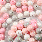 16mm Acrylic Beads 100pcs Chunk Bubblegum Bead Beads for Pens for Necklace Jewelry Bracelets DIY Crafts Making (graypink) - color: graypink