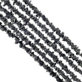 GM GemMartUSA Black Spinel Natural Raw Chip Beads Strands | Semi-Precious | AAA+ Quality 1 Strand 34” | DIY Bracelet Jewelry Making, Healing Crystal Craft| 4-6mm - Black-Color Gemstones (CHSB-70001) - color: Black Spinel (CHSB-70001)