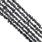 GM GemMartUSA Black Spinel Natural Raw Chip Beads Strands | Semi-Precious | AAA+ Quality 1 Strand 34” | DIY Bracelet Jewelry Making, Healing Crystal Craft| 4-6mm - Black-Color Gemstones (CHSB-70001) - color: Black Spinel (CHSB-70001)