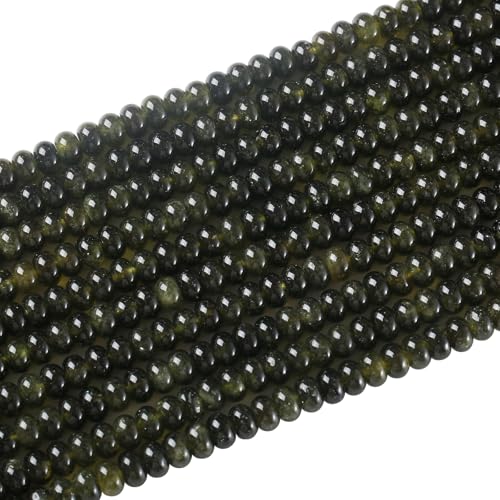 5x8mm 76pcs Natural Stone Green Garnet Jade Rondelle Spacer Loose Beads Abacus Disk Stone Round Loose Gemstone Beads for Jewelry Making DIY Bracelet Necklace - color: Green garnet Stone, size: 5x8mm Abacus Disk