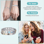 Italian Charms Bracelet Sets with 1Pcs Starter Brascelet 9Pcs Charms 9mm Italian Modular Charm Bracelet DIY Module Jewelry Gifts - color: A-Starter Bracelet Set Blue