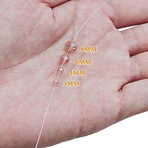 786pcs Crystal Glass Beads Crystal Spacer Beads Rondelle Glass Beads Briolette Beads Crystal Gemstone Beads for Bracelets Necklace Pendants Jewelry Making Supplies, 3mm,4mm,6mm,8mm(Aqua Pink AB) - color: Aqua Pink, size: 3mm,4mm,6mm,8mm