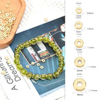 14K Gold Flat Spacer Beads, Disc Spacer, Gold Plated Solid Brass Beads for DIY Bracelet, Necklace Jewelry Making - color: 14K Gold, size: 6mm