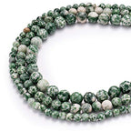 BEADIA Natural African Jade Stone Round Loose Semi Gemstone Beads for Jewelry Making 8MM 44PCS - color: African Jade, size: 8mm