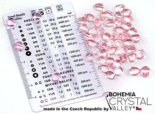 Czech 50-Piece Glass Beads, 6x9mm, Teardrop Light Pink Rosaline 70120 - color: Pink Rosaline