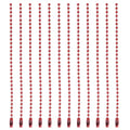 MECCANIXITY Ball Bead Chain Beaded Necklace Chains 5 Inch Adjustable Metal Ball Chains 2.4mm/0.1inch Keychain for Jewelry Making,DIY Craft Projects,Pack of 12(Red) - color: Red