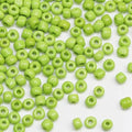 Green Beads Size 6/0 Crafts Glass Seed Beads 4mm for Jewelry Making (Total About 100g About 1200pcs) - color: Green