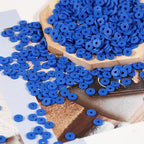 2000pcs Royal Blue Clay Beads 6mm for Bracelets Making Flat Round Polymer Clay Bead Heishi Beads for Jewelry Making Earring Bracelets Necklace - color: Royal Blue