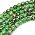 MJDCB 10mm Grass Green Imperial Jasper Gemstone Beads Round Loose Stone Bead for Jewelry Making Bracelets Necklaces - color: Grass Green Imperial Jasper, size: 10mm