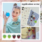 NBEADS 12 Pcs Handmade Lampwork Beads, 14mm Glass Fruit Beads Glass Grape Beads Loose Lampwork Spacer Beads for DIY Necklace Bracelet Earring Jewelry Making Crafts,2 Color
