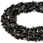 PLTbeads 5-8mm Natral Healing Gemstone Waist Bracelets Necklace Kit Irregular Stone DIY Crafts Design Jewelry Making 1 Strand per Bag Approxi 34 inch (Black Obsidian Chips) - color: Black Obsidian Chips