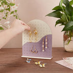 PH PandaHall Wood Earring Display Stands, 106 Holes Earring Holder Organizer Arch-shape Stud Earring Holder 2 Tones Jewelry Rack for Personal Usage Retail Trade Craft Show Exhibition