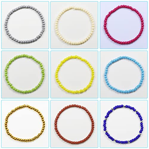 Bala&Fillic Light Purple Color 4mm Seed Beads About 1200pcs/100Grams in Bag, 6/0 Glass Craft Beads for Making Bracelet and Necklace (Light Purple) - color: Red Silver Lined -4mm