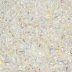 John Bead Czech Glass Seed Beads 6/0 Crystal AB Beads for Jewelry Making Crafts, 23g Vial - color: Crystal AB