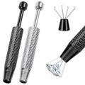 Piercing Ball Grabber Tool, 4-Claw Stainless Steel Jeweler Pick Up Tools,Septum Ball Screw Tool for Piercing Changing/Removal/Holder,Earring Pearl Grabber for Jewelry/Electronic Component - color: 1pc Silver, 1pc Black