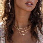 Dremmy Studios Dainty Gold Choker Necklace for Women 14K Gold Plated Coin Disc Figaro Layered Beaded Flat Mariner Sideways Cross Wishbone Link Clavicle Necklaces - style: 3.0mm Snake Chain