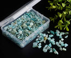 Natural Chip Stone Beads Amazonite Stone 5-8mm About 400 Pieces Irregular Gemstones Healing Crystal Loose Rocks Bead Hole Drilled DIY for Bracelet Jewelry Making Crafting (5-8mm, Amazonite Stone) - color: Amazonite Stone