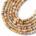 2x4MM 150PCS Crazy Lace Agate Tube Rondelle Abacus Disk Spacer Loose Beads for Jewelry Making - color: Crazy Lace Agate, size: 2x4mm abacus-shaped