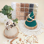 MIIIM Neutral Clay Beads Kit for Bracelets Making, Heishi Beads for Friendship Bracelet, Clay Charms and Gold Spacers for Jewelry Making, Crafts, Concert, Raves, Gifts (Golden Brown Cream) - color: Golden Brown Cream