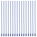 MECCANIXITY Ball Bead Chain Beaded Necklace Chains 5 Inch Adjustable Metal Ball Chains 2.4mm/0.1inch Keychain for Jewelry Making,DIY Craft Projects,Pack of 36(Blue) - color: Blue