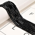 30 Pcs 4x13mm Black Onyx Agate Stone Column Tube Bead, Round Tubular Beads for Jewelry Making Bracelets DIY - color: Black Onyx, size: 4x13mm