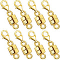 OHINGLT Magnetic Necklace Clasp Extra Strong, Gold Plated Magnet Jewelry Clasps Converters for Bracelet Necklaces Chain - color: 8Pcs Gold