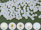 500PCS 8mm Milky White Glass Round Beads Bulk,Imitative Jade Beads Kit, Bracelet Space Loose Beads for Jewelry Making Earring, Necklaces, DIY Crafts & Gifts #351 - size: 8mm Milky White #351