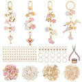 HOMAR 223Pcs DIY Keychain Making Kit Bag Charm Jewelry Chain Making 86 Mixed Color Charms 10 Keychain Clips with Key Ring 15 Extender Chains 100 Jump Ring for DIY Craft Gifts - color: Keychain-2223PCS