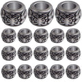 100 Pieces Gun Black Rondelle Spacer Beads - European Large Hole Tube Column Loose Charm Beads - Accessories for DIY Bracelet Necklace Earrings Jewelry Making - color: Gun Black