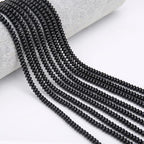 2 Strands (300PCs) Natural Black Obsidian Rondelle Beads, 2 * 4mm Gemstone Loose Spacer Abacus Disk Beads for DIY Bracelet Necklace Earrings Jewelry Making, Craft Supplies Beading Kit - color: Black Obsidian, size: 2*4MM