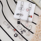 Hzopcw 30pcs Silver Keychain Making Kit, Key Ring Swivel Snap Hook Chains, Extender Keychain Bag Charm Kits for DIY Crafts Jewelry Making Handbag Purses- A Style - color: Silver-30pcs-A Style