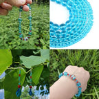 Gocelyn 476PCS Natural Round Gemstone Crystal Glass Beads for Jewelry Making (Blue), Smooth Round Spacer Loose Glass Beads for Crafts Bracelets Necklaces Charms Pendants 4/6/8/10/12mm - color: Round Glass Beads: Blue
