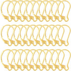 30 Pcs Leverback Earring Hooks, Stainless Steel Clasp Hoop, Hypoallergenic Dangles Earring Hooks, French Ear Wire Findings for Women, DIY Crafts, Jewelry Making (Gold) - color: Gold 30pcs