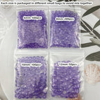 850pcs Acrylic Round Faceted Beads 6mm 8mm 10mm 12mm Faceted Round Spacer Beads for Bracelets Necklace Earring DIY Jewelry Making Craft(Bluish Violet) - color: Bluish Violet