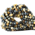60PCS 6mm Natural Dream Tiger Eye Stone Round Loose Beads for Jewelry Making DIY Bracelet Necklace Materials 1 Strand 15" - color: Dream Tiger Eye, size: 6mm