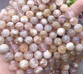 ABCGEMS Madagascan Cherry Flower Sakura Agate Beads AKA Cherry Blossom Agate (Gorgeous Inclusions) Crystal Chakra Energy Healing Stone DIY Jewelry Making Smooth Round 10mm - color: Sakura Agate (From Madagascar)
