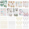 RESIN GO Epoxy Resin Earring Molds, 328 PCs UV Resin Jewelry Molds Kit with Holes, Variety Shapes Keychain Pendant Necklace Bundle Complete Set Clearance, Silicone Molds for Teen Female
