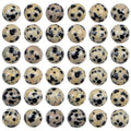 100pcs Natural Stone Beads 8mm Dalmation Jasper Round Genuine Real Stone Beading Loose Gemstone Hole Size 1mm DIY Charm Smooth Beads for Bracelets Necklaces Earrings Jewelry Making Crafts - color: Dalmation Jasper