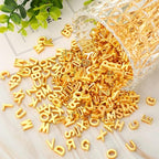 Augshy 700Pcs Gold Large Letter Beads,A-Z Mixed Big Alphabet Shape Beads for Jewelry Making Bracelets Necklaces Key Chains Shoelaces Crafts Party Decor(9 x 12 mm) - style: Gold Alphabet Style