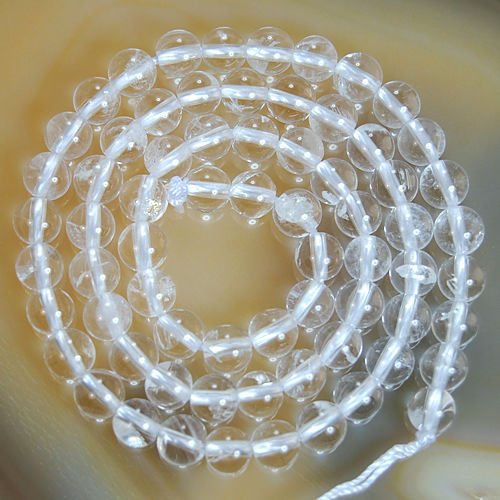 AD Beads Natural Smooth & Faceted Clear Quartz Gemstone Round Loose Beads 15.5" 4mm 6mm 8mm 10mm 12mm 14mm (6mm, Smooth) - color: Smooth, size: 6mm